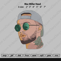 Mac Miller Head Embroidery