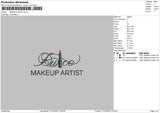 Makeup Artist Embroidery File 6 sizes