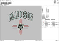 Malosos Embroidery File 6 sizes