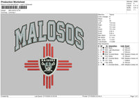 Malosos Embroidery File 6 sizes