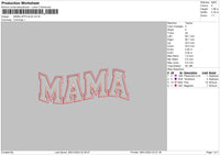 Mama App Embroidery File 6 sizes