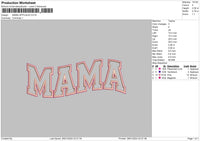 Mama App Embroidery File 6 sizes