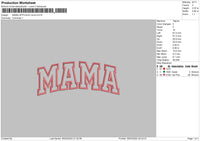 Mama Applique 0503 Embroidery File 6 sizes