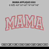 Mama Applique 0503 Embroidery File 6 sizes