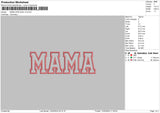 Mama Applique Embroidery File 6 sizes