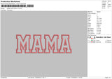 Mama Applique Embroidery File 6 sizes