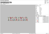 Mamaflowers Embroidery File 6 sizes