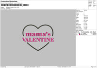 Mama Heart 02 Embroidery File 6 sizes