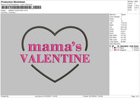 Mama Heart 02 Embroidery File 6 sizes