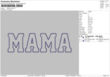 Mama text 1 Embroidery