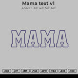 Mama text 1 Embroidery