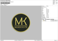 Mando Embroidery File 6 sizes