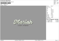 Mariah Embroidery File 6 sizes