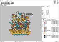 Mario S Embroidery File 6 sizes