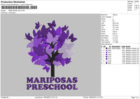 Mariposas Tree Embroidery File 6 sizes