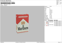 Marlborov01 Embroidery File 6 sizes