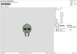 Mask 02 Embroidery File 6 sizes