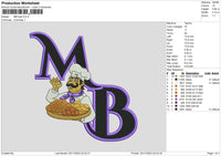 Mb Chef Embroidery File 6 sizes