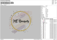 Mc Bouquets Embroidery File 6 sizes