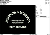 Mendoza Embroidery File 6 sizes