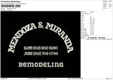 Mendoza Embroidery File 6 sizes