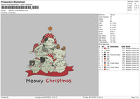 Cats Xmas 23 Embroidery File 6 sizes