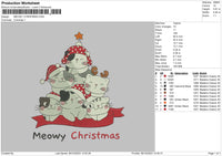 Cats Xmas 23 Embroidery File 6 sizes