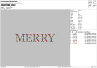 Marry Text 01 Embroidery File 6 sizes