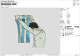 Messi V4 Embroidery File 6 sizes