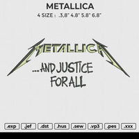 METALLICA Embroidery