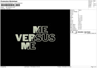 Versus Text Embroidery File 6 sizes