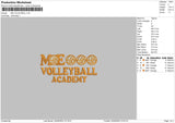 Me Volley Embroidery File 6 sizes