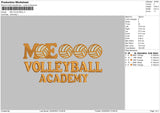 Me Volley Embroidery File 6 sizes