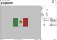 Mexicanflag Embroidery File 6 sizes