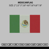 Mexicanflag Embroidery File 6 sizes