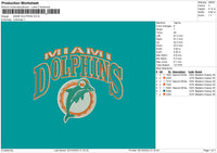 Miami D Embroidery File 6 sizes