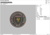 Miami Circle Embroidery File 6 sizes