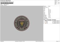 Miami Circle Embroidery File 6 sizes