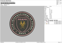 Miami Circle Embroidery File 6 sizes