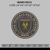 Miami Circle Embroidery File 6 sizes