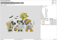 Minnie Halloween V2 Embroidery File 6 sizes