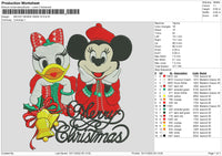 MICKEY MINNIE XMAS V3 Embroidery