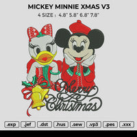 MICKEY MINNIE XMAS V3 Embroidery