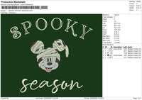 Mickey Spookys Embroidery File 6 sizes