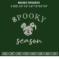 Mickey Spookys Embroidery File 6 sizes