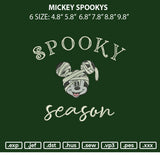 Mickey Spookys Embroidery File 6 sizes