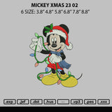 Mickey Xmas 223 02 Embroidery File 6 sizes