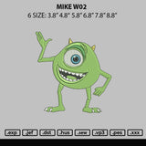 Mike W02 Embroidery File 6 sizes