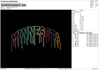 Minnesota Drip Embroidery File 6 sizes