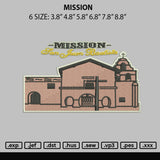 Mission Embroidery File 6 sizes